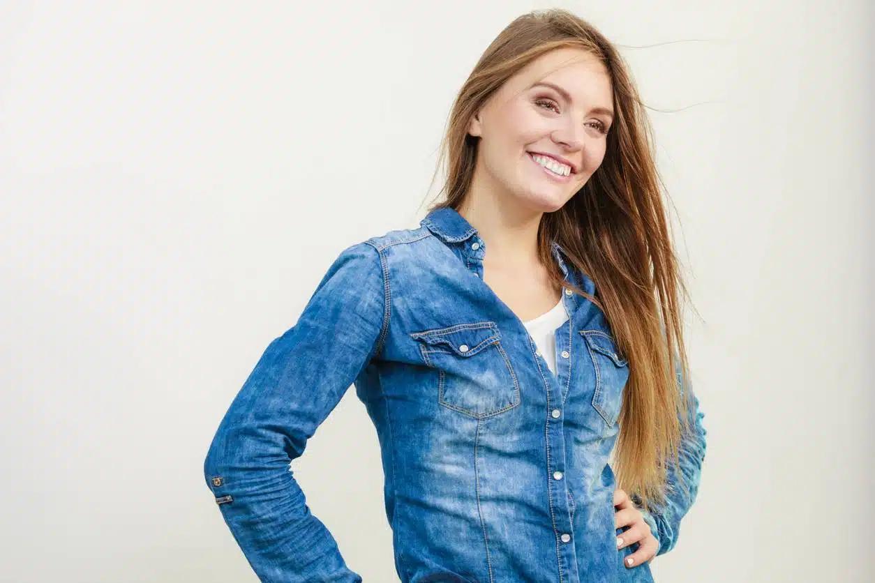 chemise en jean pour femme