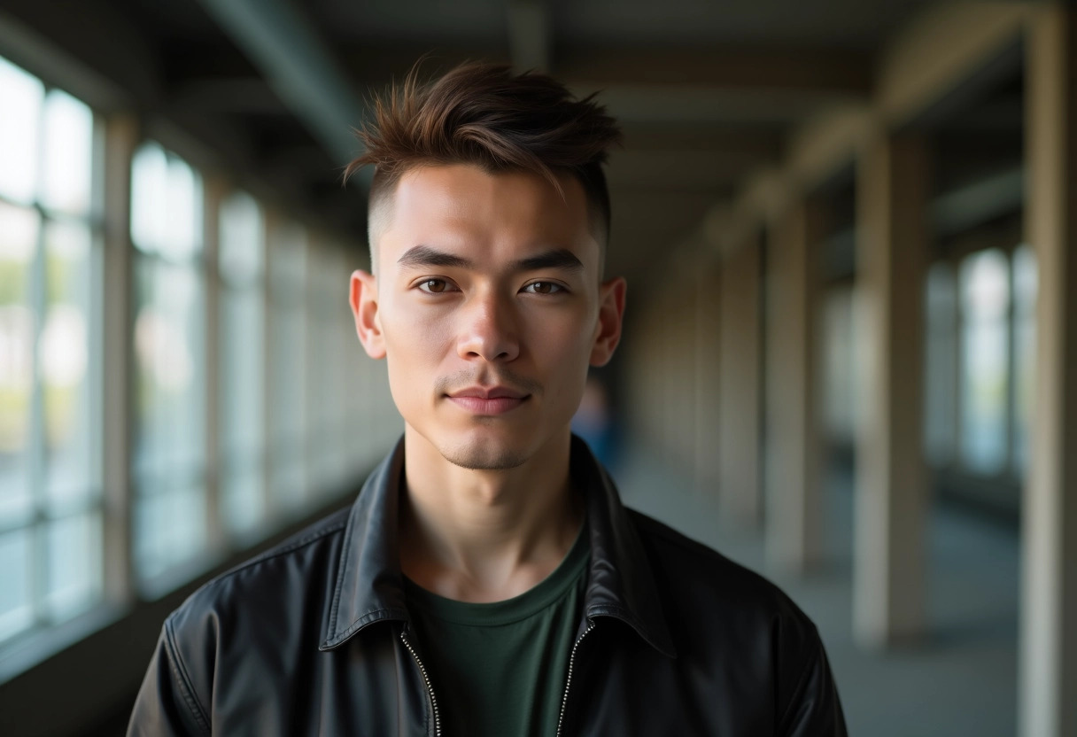 homme mi-long
