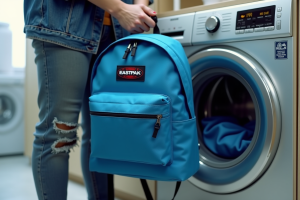 Sac Eastpak prêt pour un lavage en machine avec accessoires retirés