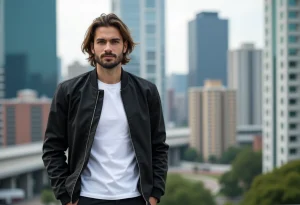 Coupe de cheveux mi-long dégradée pour homme tendance 2024