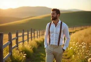 Tenue champêtre masculine élégante et confortable pour événements en plein air